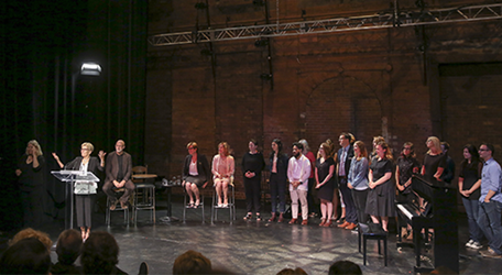 Premier Kathleen Wynne announcing OAC's funding increase.