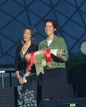 Sara Roque à la cérémonie des prix des arts autochtones 2017
