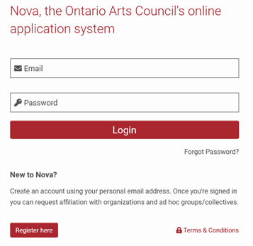 Screenshot of Nova interface